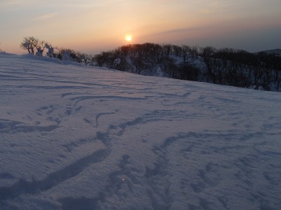 奥の平の夜明け（2011年2月）