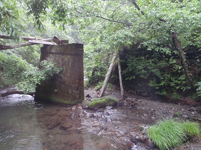 残ったのは橋げただけ