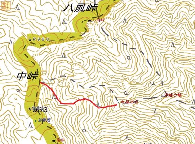 八風中峠付近