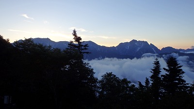 剱岳の夕景(＠新越山荘）