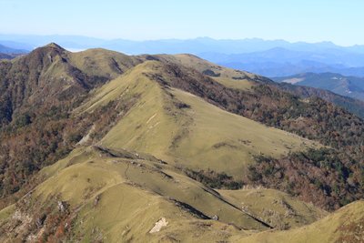 三嶺山頂から西を望む.jpg (556.56 KiB) 閲覧された回数 5603 回 三嶺から西を望むと石鎚までみえた