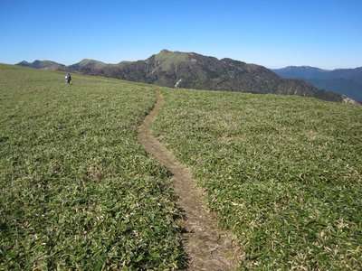 IMG_2620.JPG (198.25 KiB) 閲覧された回数 5602 回 広がった尾根のむこうに三嶺がみえた