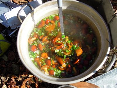 先日のオフ会でふるまった洋風ナメコ汁。