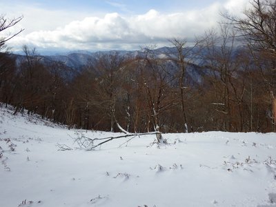 中央は、野江俣ノ頭、左に大杉国見山が見えるね。