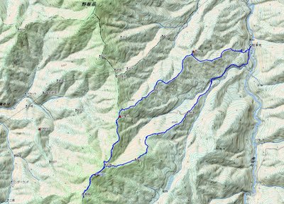 GPS軌跡図（芦谷山）