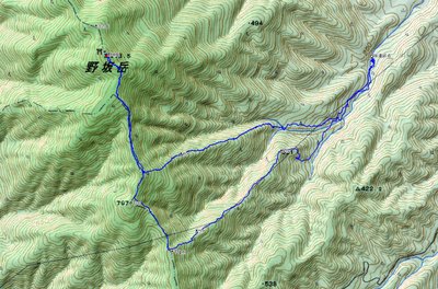 GPS軌跡図（野坂岳）