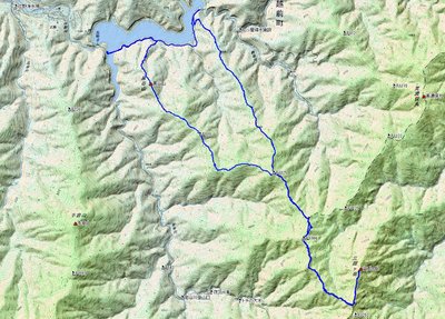 GPS軌跡図（三周ヶ岳）