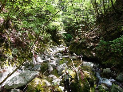 奥山谷出合にて。