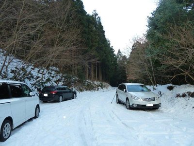 2014年1月の鳴野橋駐車地