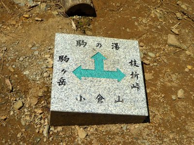 小倉山にある標識