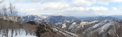 三重嶽から比良の武奈ヶ岳の展望