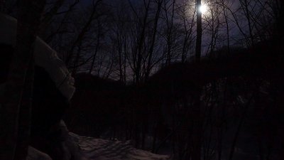 月夜の林道を滑る！！
