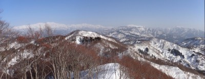 白山、大長山、経ヶ岳の展望