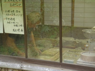 悠庵さんの蕎麦打ち風景