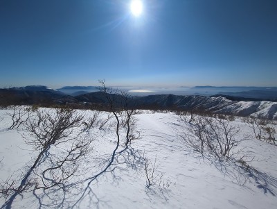 金糞岳から琵琶湖が輝いている