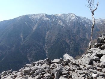 銚子ケ岳から静ケ岳を望む