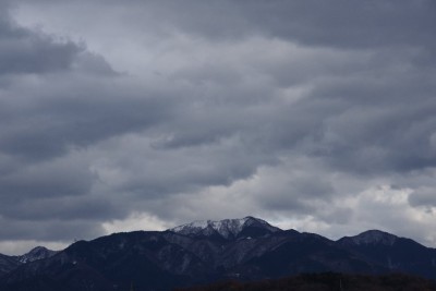 帰路で見た綿向山