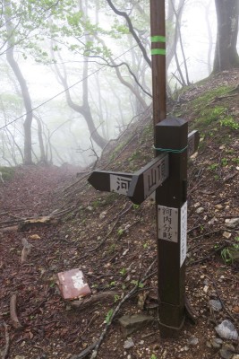 5年前の梓河内道分岐