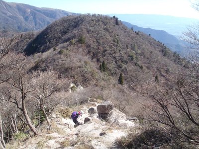 見通しの良くなった尾根道