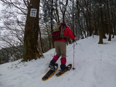 冬季ルートをスノーシューで