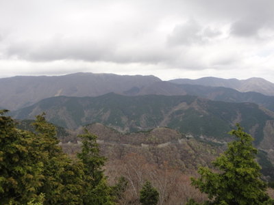 天狗岩から見た御池岳