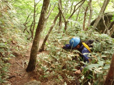 右俣最後の詰め（一ノ谷新道合流）