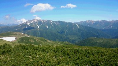 彼女が撮った北ノ股稜線から薬師岳