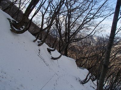 峠下のトラバース