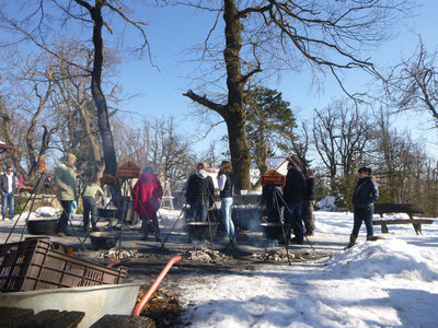 ホテル前の広場