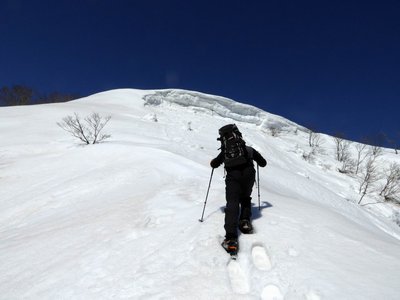 P1096手前の急な登り