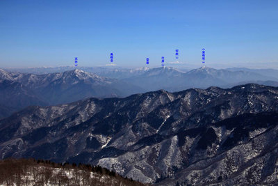 御嶽山と乗鞍岳まで見えた