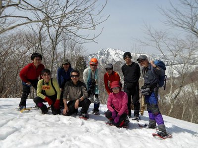 左門岳山頂での集合写真