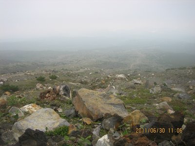 雲の平分岐方向を見下ろす