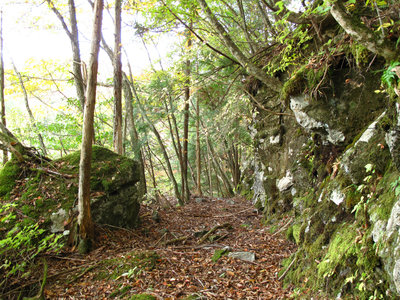 加賀山トロッコ道切通し