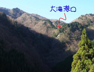 林道終点から大滝