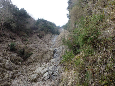 P4050056.jpg (174.63 KiB) 閲覧された回数 7787 回 左俣は頂上直下のガレに消える