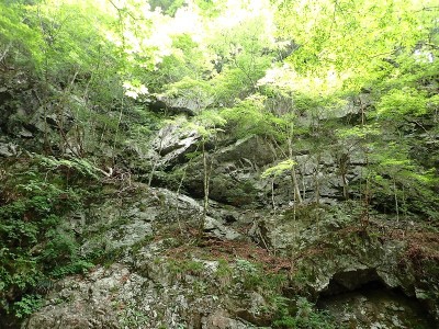 赤嵓滝左岸の嵓