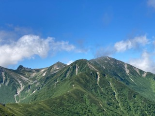 宝剣岳、中岳、木曽駒ヶ岳