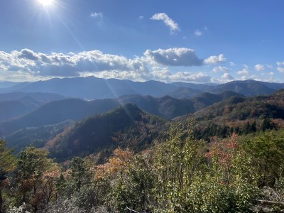 山頂の南方向の眺望