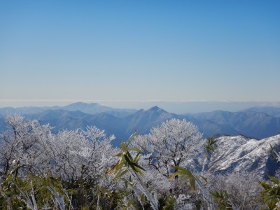 蕎麦粒山を見ながらランチタイム