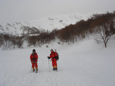 伊吹山屏風の斜面をバックに