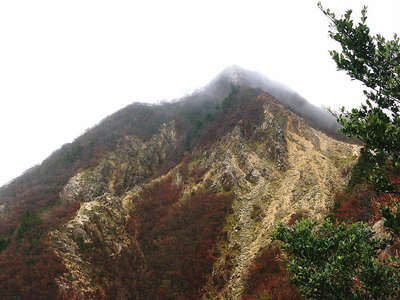 ● 鎌ケ岳は好い山姿、今度はあそこの尾根を登ろうってね