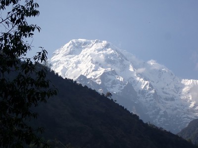 最初に見えたアンナプルナサウス