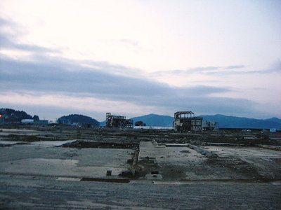 ● 廃墟となった更地、でも復興の影もない