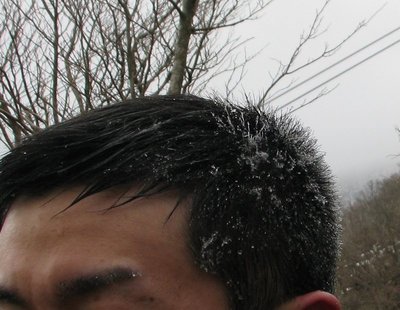 出会った人のアタマにできていた樹氷？　（＾◇＾）