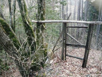 アプローチ部分の二つ目のゲート