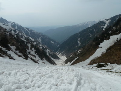 毛勝谷の真新しいデブリ
