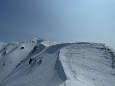 山頂をふり返る